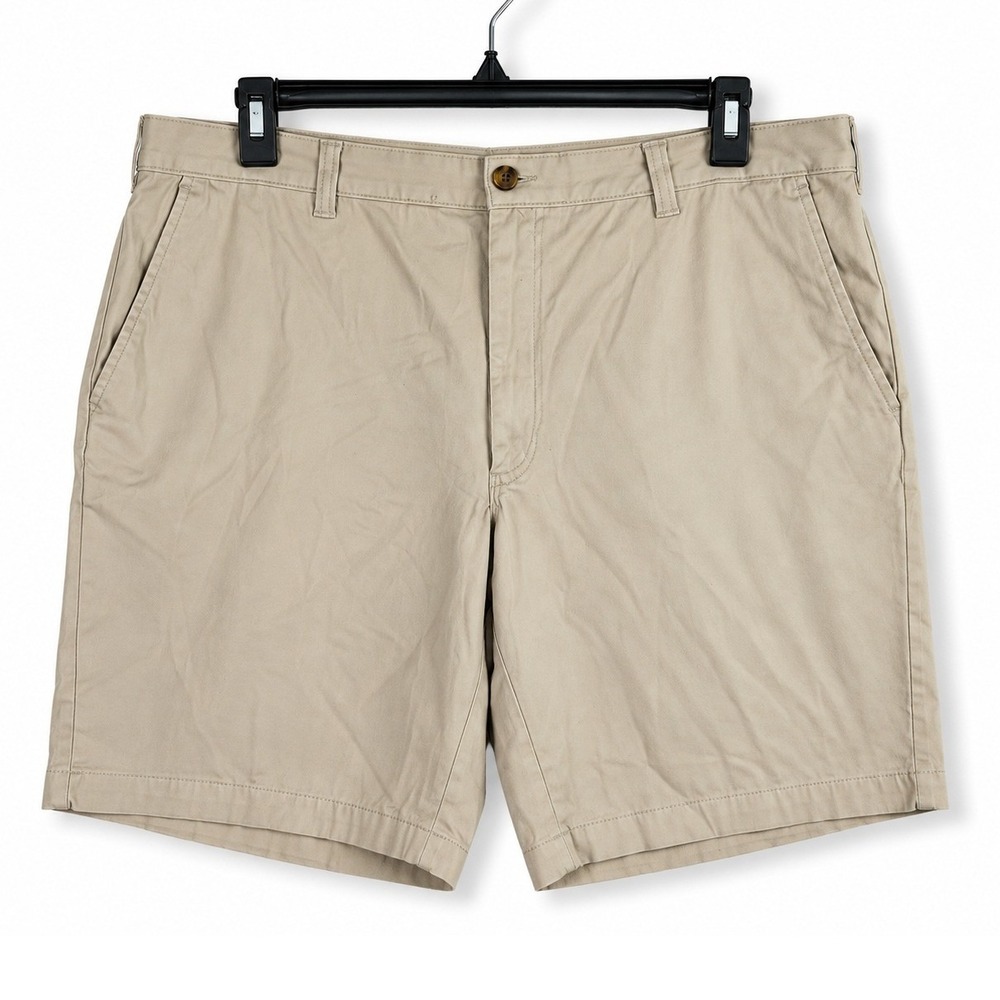 Club Room Chino Short Mens 42 Tan 4-Way Stretch 9 Inch Inseam Casual Classic
